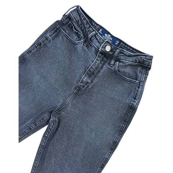 Hollister Denim - Hollister Y2K Mom Jeans Womens 0R‎ W24 L27 Black Ultra High-Rise Stretch 2010